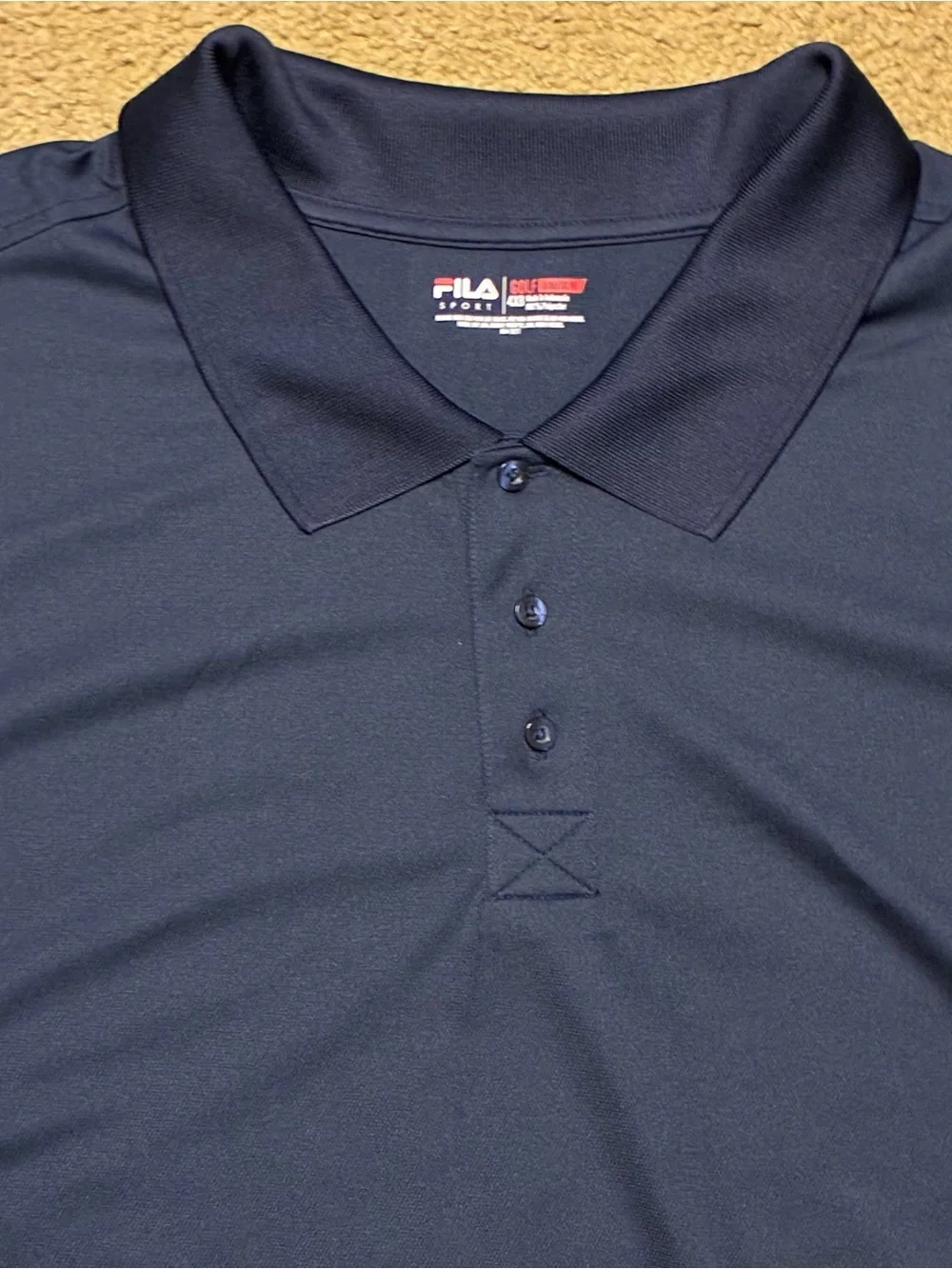 Men’s Fila Sport Athletic Fit Blue Navy Golf Polo Tee Shirt Sports Top 4XL
